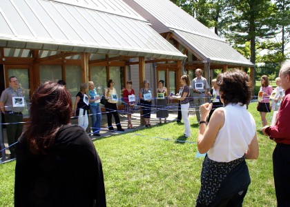 Teachers learn how to create a Muir Web. © Eric Sanderson, Photographer.